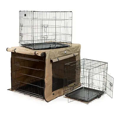 £10.95 • Buy Dog Cage Puppy Training Crate Metal Foldable Pet Transport With Optional Cover