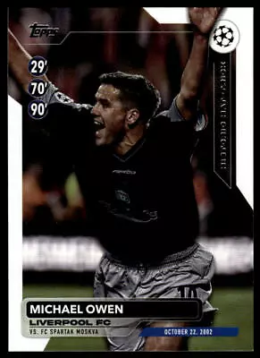 2023-24 Topps UEFA Club Competitions Michael Owen Historic Hat-Trick • $1.99