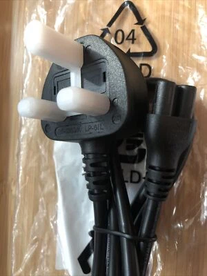 £3 • Buy UK Plug To C5 Clover Leaf Power Cable Cloverleaf Mains Lead