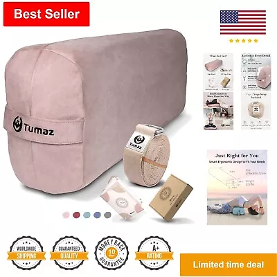 Restorative Yoga Bolster Set - Soft Meditation Pillow With Carry Handle & Strap • $67.99