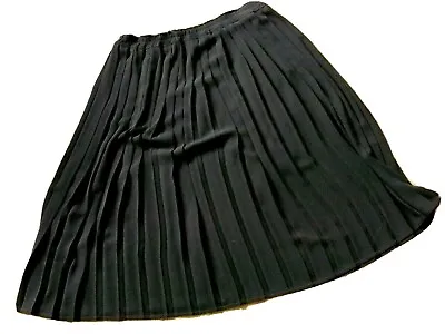 £16.99 • Buy Windsmoor Skirt 16 UK  Black Midi / Maxi  Pleated Teacher Librarian Semi Sheer
