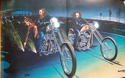 Vintage David Mann Motorcycle Poster Original Easy Rider Excellent - Sparks Fly • $8.99