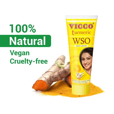 Vicco Turmeric WSO Skin Cream Reduces Pimples And Prevents Skin Problems 60g • $10.50