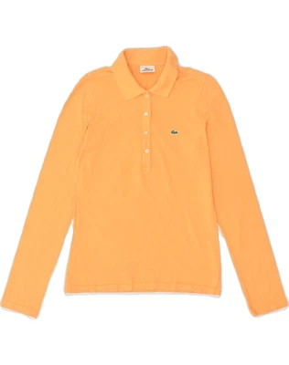 £22.95 • Buy LACOSTE Womens Long Sleeve Polo Shirt Size 38 Medium Orange Cotton WH04