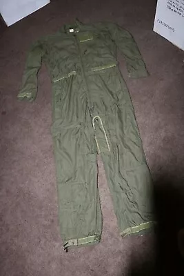 VG Cond USAF CS FRP-1 Pilot Flyers Flight Suit Size 38 Regular Unit Marked 1968 • $84