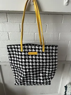 Vera Bradley Hello Yellow Tote (Midnight Houndstooth/Yellow Trim) • $14