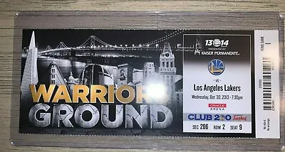 2013-14 Golden State Warriors NBA Official Mint Ticket Stub - Pick Any Game! • $9.99