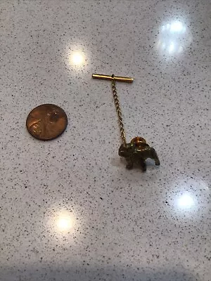 Vintage Gold Tone Mack Truck Bulldog Tie Tack Tie Pin With Chain And Bar • $11.99