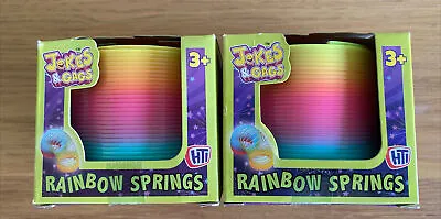 2 X Rainbow Spring Coil Fun Kids Toy Magic Stretchy Bouncing • £5.99