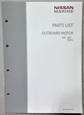 Nissan Marine Outboard Motor Parts List NSF 8A3 / 9.8A3 • $16.95