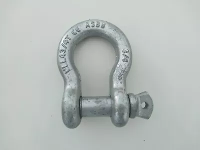 Large Galvanised Lifting Dee Shackle Screw Pin 4 Ton(4T D Towing Rigging 4000KG) • £10