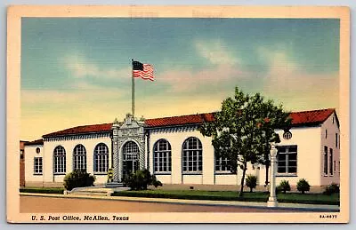 McAllen Texas~United States Post Office Bldg Exterior View~Vintage Postcard • $3.70