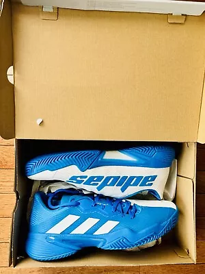 Adidas Barricade Blue White Men's Size 12.5 Tennis Shoes Brand New • $85