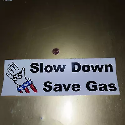 VINTAGE SLOW DOWN BUMPER Sticker / Decal ORIGINAL OLD STOCK • $3.98