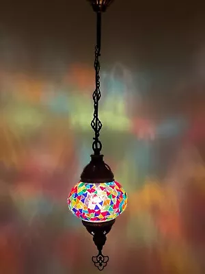 £25.98 • Buy Turkish Moroccan Glass Mosaic Hanging Lamp Ceiling Light Chandeliers