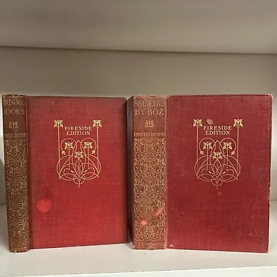 Christmas Books Sketches By Boz Charles Dickens Fireside Edition Pre 1906 C4 • £29.99