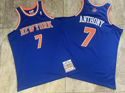 New York Knicks Carmelo Anthony Blue Vintage Throwback #7 Jersey • $43.67