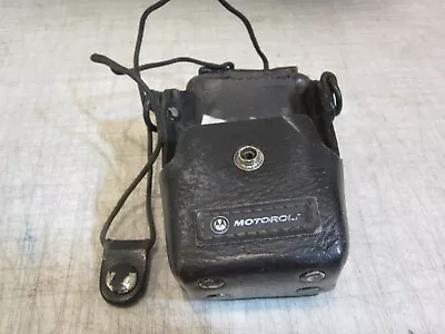 Motorola Pmln4471b Hard Leather Case With Swivel Belt Loop For GP344 2 Way Radio • $14.99