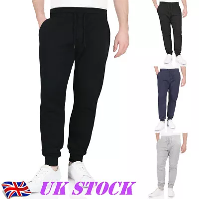 Mens Joggers Tracksuit Jogging Bottoms Spring Gym Sweatpants Warm Trousers • £8.69