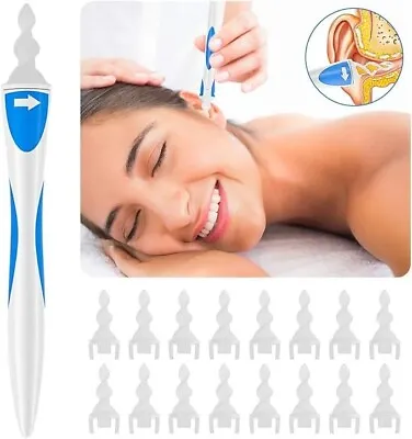 Ear Wax Remover Tool 16 Spiral Ear Wax Cleaner Removal Set Smart Swab Q Grips UK • £3.45