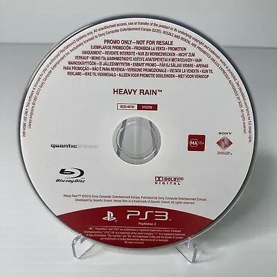 Heavy Rain - PS3 Rare Promo Disc PAL Playstation 3 Game Disc *TESTED* • $22.95