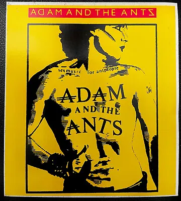 Adam And The Ants - Original Sticker From The US - Vintage Punk Memorabilia  • £5