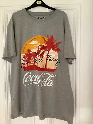 Coca Cola Branded Men’s Grey T-shirt Size 2XL • £8.50