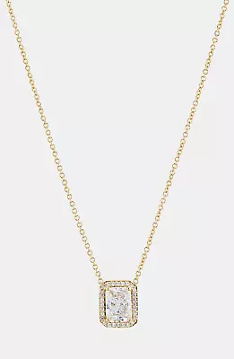 NADRI Modern Love Halo CZ Pendant Necklace Gold • $39