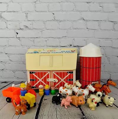 VTG Fisher Price Little People Play Family Farm #915 W/ Silo & Animals 1968 • $59.97