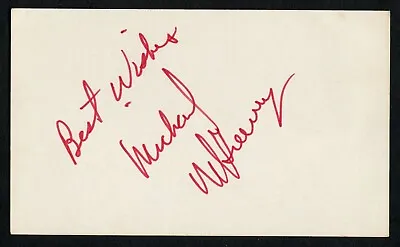 Michael McGreevey D2020 Signed Auto Vintage 3x5 Hollywood Actor Walt Disney Film • $17.99