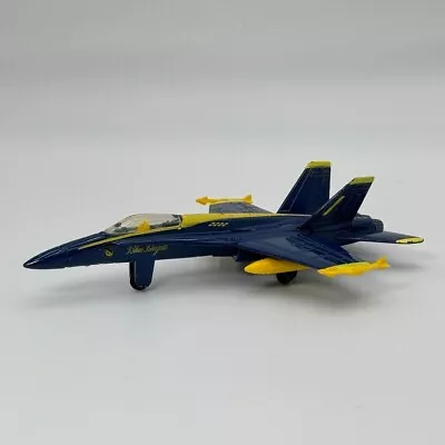 Vintage Diecast F-18 Hornet Blue Angels Fighter Jet 6” Model Plane With Wheels • $14.95