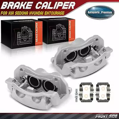 2x Disc Brake Caliper With Braket For Kia Sedona 2006-2014 Front Left & Right • $99.98