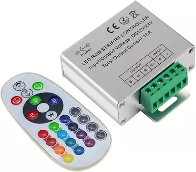 DC 12V-24V 18A LED Lights Controller 24Key RGB Remote Controller For 3528 5050 R • $22.49