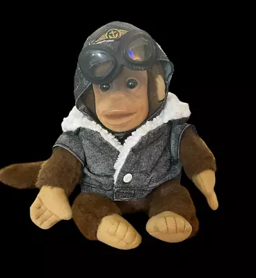 Vintage Hosung Monkey Chimp Stuffed Hand Puppet 1994 Nose Squeaks Plush • $32