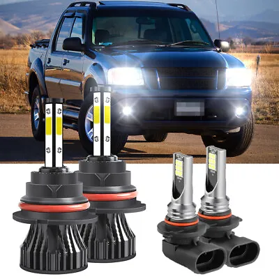 For Ford Explorer Sport Trac 2001-2005 4PC 6000K LED Headlight + Fog Light Bulbs • $19.46