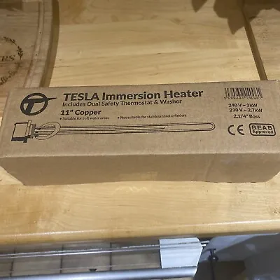 Tesla Immersion Heater TIH505 11” Copper BNIB • £19.50