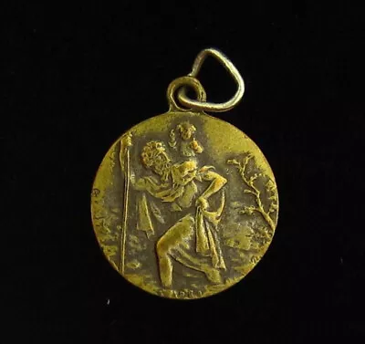 Vintage Saint Christopher Medal Religious Holy Catholic Petite Medal Small Size • $7.99
