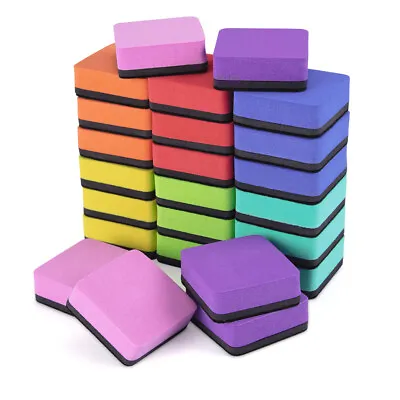 Magnetic Dry Erase 24PCS Mini White Board Eraser For Classroom Easily To Store • $9.49
