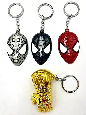 Avengers Marvel Heros Spider Iron Man Thor Thanos Captain America Key Ring Chain • £4.99