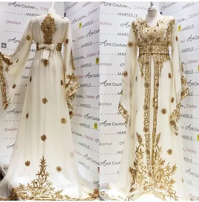 SALE Royal Moroccan Dubai Kaftans Farasha Very Fancy Long Wedding Dresses 1444/8 • $109.98