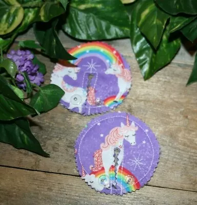 G-tube Pads Mic-key Button Feeding Tube Pads Unicorns Set Of 2 • $4.50