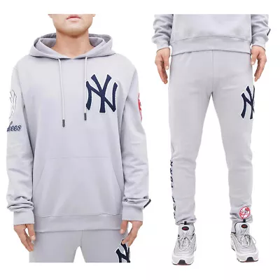 Pro Standard MLB New York Yankees Mens Grey Pullover Hoodie Or Joggers • $83.99