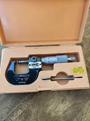 Mitutoyo Combimike Digit Counter Micrometer 0-1  / 0-25mm  No 159-211 With Case • $39