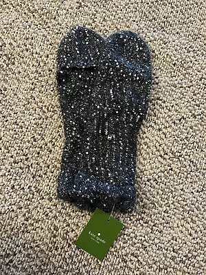 Kate Spade Grey Sequined Gloves Pop Top Mittens NWT HTF • $39.99