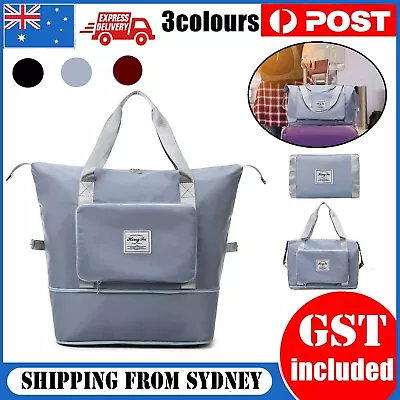 $24.59 • Buy Folding Travel Bag Unisex Lightweight Handbag Waterproof Large Capacity Portable