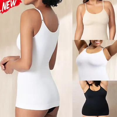 Women Compression Cami Vest Shaper Firm Tummy Control Camisole Tank Top Slimming • £7.79