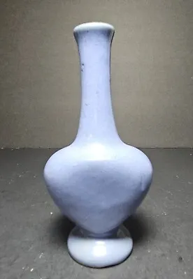 $26.95 • Buy Vintage Zanesville Stoneware Company MCM 1950s Periwinkle Blue Heart Bud Vase