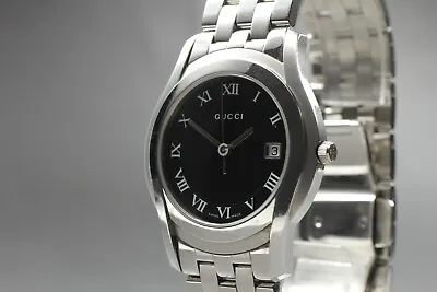 【Exc+5】 Gucci 5500M Black Dial Men's Quartz Watch Swiss Made From Japan • $144.99