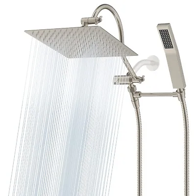 All Metal Rain Shower Headhigh Pressureshower Heads With Handheld Spray Combo • $74.99