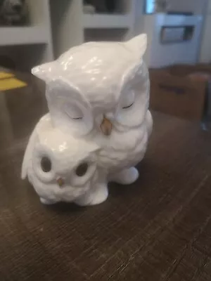 £7.99 • Buy Royal Osborne White Bone China Cute Mother & Baby Owl Fedgling White Owl 4.5x4.5